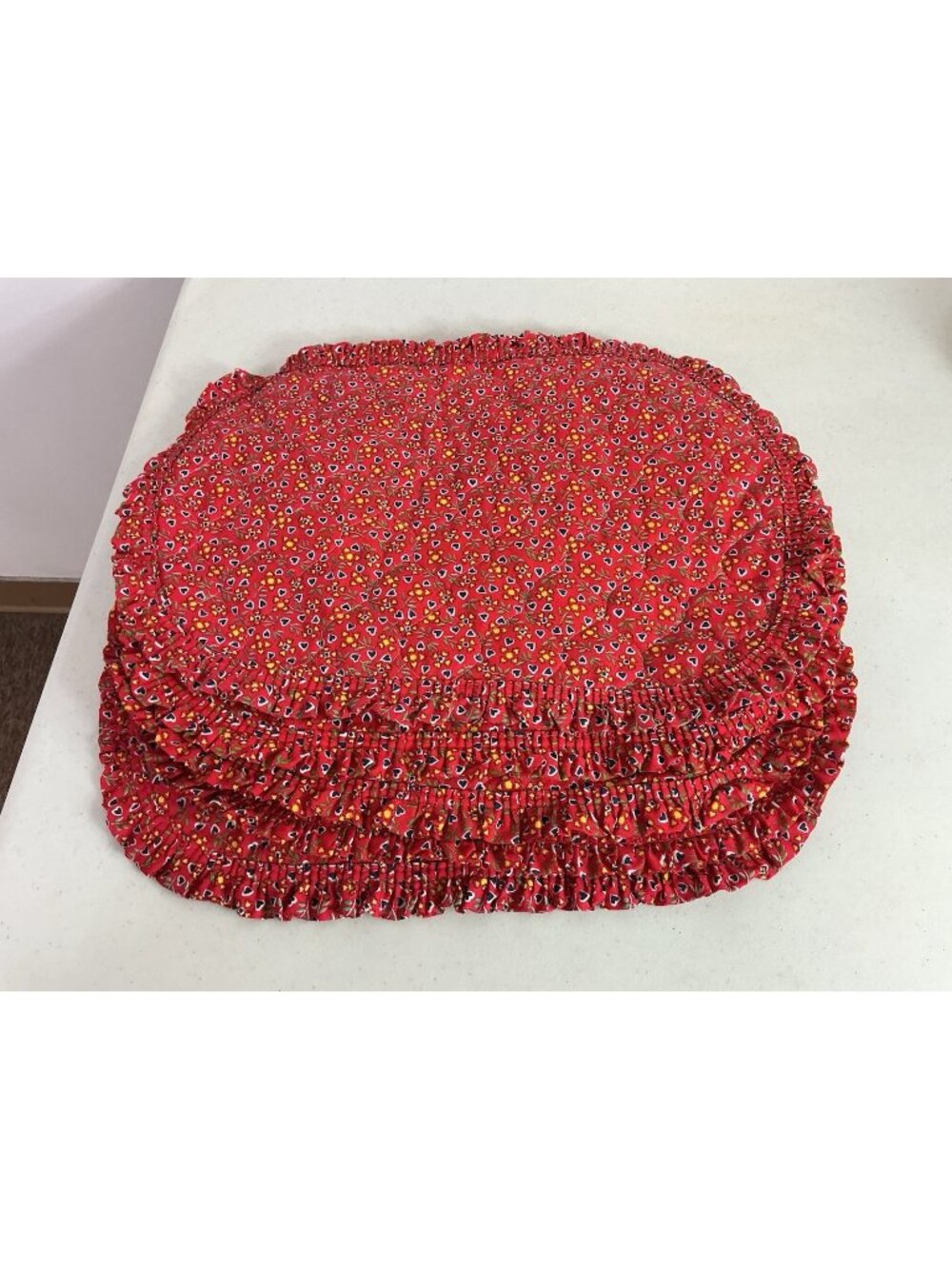 Vintage Bavarian Ruffle Heart Placemats Grannycore Set of 5